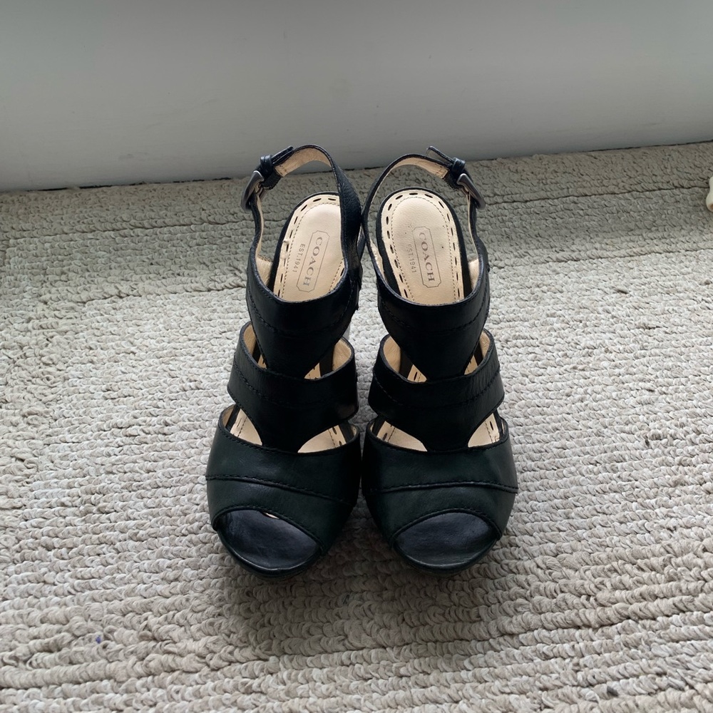 Coach platform sandals